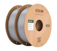 eSUN PLA+ Filament 1.75mm, ePLA+HS High Speed 3D Printer Filament Dimensional Accuracy +/- 0.03mm, 1KG per Spool, 2 Spools for High Speed Printers,Silver and Silver