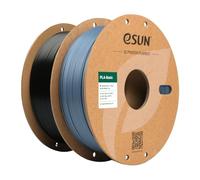 eSUN PLA Filament 1.75mm, PLA Basic 3D Printer Filament Dimensional Accuracy +/- 0.05mm, 1KG per Spool, 2 Spools 3D Printing Filament,Grey and Black
