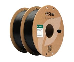 eSUN PLA Filament 1.75mm, PLA Basic 3D Printer Filament Dimensional Accuracy +/- 0.05mm, 1KG per Spool, 2 Spools 3D Printing Filament,Black and Black