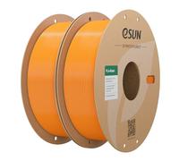 eSUN PLA Filament 1.75mm, PLA Basic 3D Printing Filament Dimensional Accuracy +/- 0.05mm, 1KG per Spool, 2 Spools for 3D Printers,Orange+Orange