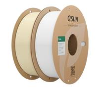 eSUN PL Filament 2KG, Enhanced Toughness, Bone White and Cold White | Dimensional Accuracy +/- 0.03mm, 1.75mm 3D Printer Filament Bundle for 3D Printers, 1KG per Spool
