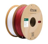 eSUN PL Filament 2KG, Enhanced Toughness, Fire Engine Red+Cold White | Dimensional Accuracy +/- 0.03mm, 1.75mm 3D Printer Filament Bundle for 3D Printers, 1KG per Spool