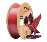 eSUN Silk Dual-Color PLA Filament 1KG,Co-Extrusion Silk Magic PLA,Black Red
