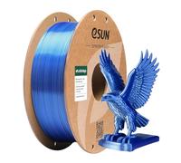 eSUN Silk Dual-Color PLA Filament 1KG, Co-Extrusion Silk PLA, Blue Silver