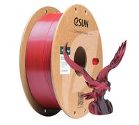eSUN Silk PLA 3D Printer Filament 1.75mm Black Red Dual Color Shiny Silky Filament, Dimensional Accuracy +/-0.03mm, 1kg (2.2lbs) Cardboard Spool for Most FDM 3D Printers