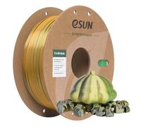 eSUN Silk PLA 3D Printer Filament 1.75mm Three-Color Gradient Shiny Silky Filament, Dimensional Accuracy +/-0.03mm, 1kg (2.2lbs) Cardboard Spool, Gold Green Black Triple Colors