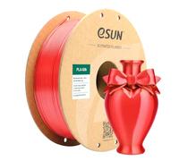 eSUN Silk PLA Filament Red Silky Shiny 3D Printing PLA Filament 1.75mm Dimensional Accuracy +/- 0.03mm, 1kg Carboard Spool (2.2lbs) 3D Printer Filament