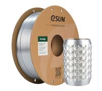 eSUN Silver Silk PLA Filament Silky Shiny 3D Printing PLA Filament 1.75mm Dimensional Accuracy +/- 0.03mm, 1kg Carboard Spool (2.2lbs) 3D Printer Filament