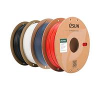 eSUN Upgraded Matte PLA Filament 1.75mm, Matte PLA 3D Printer Filament, Shine-Free Color,1KG per Spool, 4 Spools for 3D Printers,Matte Deep Black and Milky White and Deep Grey and Fire Engine Red