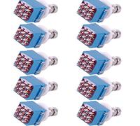 ESUPPORT 3PDT 9 Pins Box Stomp Guitar Effect Pedal Foot Switch True Bypass Metal Pack of 10