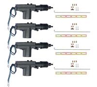 ESUPPORT Black Car Plastic Universal Heavy Duty Power Door Lock Actuator 2 Wire 12V Pack of 4