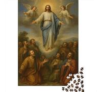 Esus Christ Risen Jigsaw Puzzles 1000 Pieces Recycled Paper Christian Religious DecorPuzzle for Adults Jigsaw Puzzle Impossible Hard Family Game Great Gift Idea 38x26cm/1000pcs