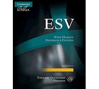 ESV Aquila Wide-Margin Reference Bible, Black Calf Split Leather, Red-letter Text, ES744:XRM