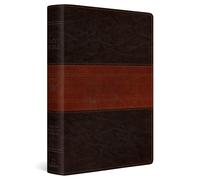 ESV Giant Print Personal Size Bible, Red Letter, Thumb Indexed (TruTone, Forest/Tan, Trail Design)