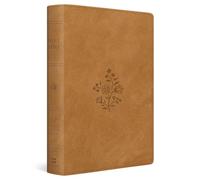 ESV Giant Print Personal Size Bible, Red Letter, Thumb Indexed (TruTone, Nubuck Caramel, Wildflower Design)