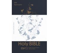 ESV Holy Bible with Apocrypha, Anglicised Deluxe Leatherette Edition, Navy Blue Hardback, Bronze Debossed Dove, ESV English Standard Version, Hardback, Standard size
