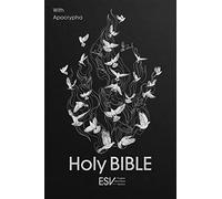 ESV Holy Bible with Apocrypha, Anglicised Standard Hardback, Black Hardback, Silver Foiled Cover, Silver Ribbon Marker, ESV English Standard Version, Hardback, Standard size