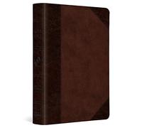 ESV Large Print Compact Bible, Red Letter (TruTone, Brown/Walnut, Portfolio Design)