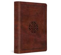 ESV Large Print Compact Bible (TruTone, Brown, Mosaic Cross Design)
