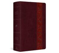 ESV Large Print Personal Size Bible, Red Letter (TruTone, Mahogany, Trellis Design)