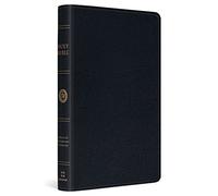 ESV Large Print Thinline Reference Bible (Genuine Leather, Black)