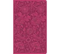 ESV Vest Pocket New Testament with Psalms and Proverbs, Red Letter (TruTone, Berry, Floral Design)