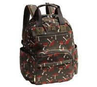 ESVAN Diaper Bag Backpack, Large Capacity Multifunction Baby Essentials Fashion Travel Pack Linen Canvas office Laptop Bag (Corduroy Mushroom)