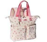 ESVAN Diaper Tote Bag Totepack Backpack 2 in 1 for Women Multifunctional Large Capacity with Insulated Pockets Travel, Corduroy Pink Strawberry, Large