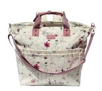 ESVAN Diaper Tote Bag Totepack Backpack Crossbody Bag 3 in 1 for Women Laptop Backpack Multifunctional with Insulated Pockets (Corduroy Purple Flower)