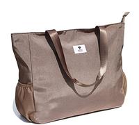 ESVAN LARGE BEACH BAG Water Resistant Lightweight 20 inch Women Oversize Tote Bag for Gym Beach Travel Pool Yoga Nurse, Golden Khaki, XL