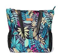 ESVAN Original Floral Water Resistant Large Tote Bag Shoulder Bag for Gym Beach Travel Daily Bags