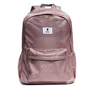 ESVAN Original Print Mesh Backpack Semi-Transparent Sackpack See Through Beach Bag Daypack Multi-Purpose Women Men Unisex, Pink Purple, One size