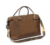 ESVAN Travel Tote Duffel Gym Bag,Weekender Overnight Carry-on Tote Crossbody Bag with Wet Pocket and Trolley Sleeve Upgraded, A Brown, Fashion