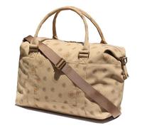 ESVAN Travel Tote Duffel Gym Bag,Weekender Overnight Carry-on Tote Crossbody Bag with Wet Pocket and Trolley Sleeve Upgraded, Corduroy Brown Flower, Fashion