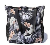 ESVAN Unisex's jc Carry Bag, Black and Grey Leaf, Large