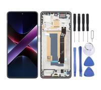 ESVDBPUV DSZQKS For Xiao mi Poco X7 Pro AMOLED LCD Screen Digitizer Full Assembly with Frame SMBJP(Black)