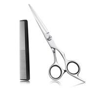 ESVIENS - 6.5 Inch Stainless Steel Hair Cutting Scissors for Men and Women, Professional Cutting Scissors Kit for Salon and Home Use, Sharp Edge for Precise Cutting