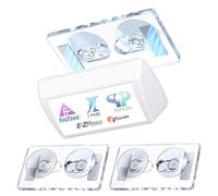 ESVNE EZ Pass Holder for Windshield 2-Pack - Super Strong Suction Cup & Ultra Secure N52 Magnets - Fits: EZ Pass Mini, iPass, SunPass, Fastrak - Easy Transfer with Zero Residue