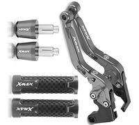 ESWQES Motorcycle Adjustable Brake Clutch Levers Handlebar Knobs Handle Hand Grips Ends for Yamaha Xmax 125 200 300 400 All Years 2021