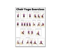ESyem Yoga Exercise Poster for Seniors - Chair Yoga Room Canvas Art Poster and Wall Art - Picture Print for Modern Family Bedroom Decoration - 60 x 80 cm, Unframed