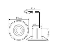 ESYLUX Flat Motion Switch (Complete) - EP10427862