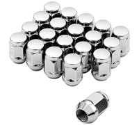 eSynic 20Pcs M14×1.5 Wheel Nuts for Ford 21mm Hex One-Piece Chrome Alloy Steel Lug Nuts Replacement for 2015-2023 Ford Expedition| 2020+ Explorer |Maverick |Mustang, Lincoln 2020, Tesla Model 3 Y S X