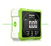 eSynic 4-Sided Magnetic Digital Angle Finder with Green Laser Rechargeable