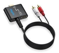 eSynic 4K/30HZ HDMI Audio Extractor for Firestick Professional HDMI to AUX Stereo Out Extractor with 3.5mm to RCA Cable for PCM for Desktop Speakers, Headphones(NOT Support ARC & eARC)