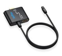 eSynic 4K/30HZ HDMI Audio Extractor for Firestick Professional HDMI to Optical Audio Out Extractor with Optical Cable for 5.1CH Dolby DTS Format for Soundbar (NOT Support ARC & eARC)