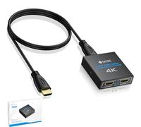 eSynic 4K/30HZ HDMI Splitter 2 Way HDMI Splitter 1 in 2 out Type C HDMI Splitters with HDMI Cable HDMI 1.4 Dual Monitor Supports 4K& Full HD for HDTV PS4 Blu-ray Player Laptop etc