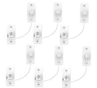 eSynic 6 Pack Window Locks for Upvc Window Durable Window Locks Child Safety No Drilling Strong Self Adhesive Window Safety Restrictor 2 Way Installation Window Security Locks With Screws for HOME etc