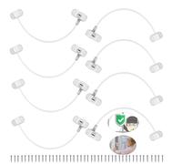 eSynic 8Pcs Window Restrictors for UPVC Window Opening Restrictors Screw in Window Safety Locks Children with Keys Kids Window Catch Velux Window Lock Perfect for Home Public Applications-White