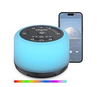 eSynic Classic Rechargeable White Noise Sound Machine for Adults Baby Sleep | 30 Sounds| Dimmable Night Light| 3-Timer | Wireless Speaker| 3min Record,Gift for Soothing,Relieve Stress,Meditation,Tinnitus