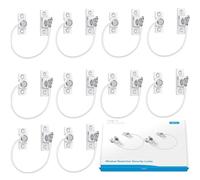 eSynic Durable 10 Pack Window Restrictors Locks Easy to Install Window Restrictor Child Safety Window Lock with Screws Keys Limiting Opened Distance 185mm/7.3Inch Perfect for Home Safety etc